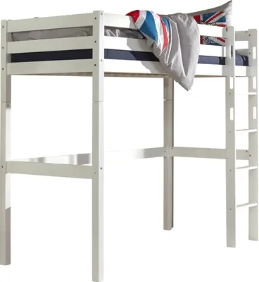Produktbild von Relita Hochbett TOLI Buche massiv weiß lackiert BH1021117-B90