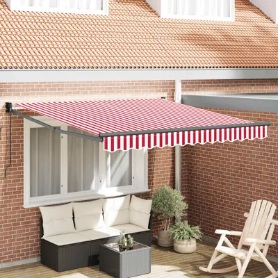 Obrázok produktu pre Maison Exclusive – Výsuvná markíza, červená a biela, 300 x 250 cm