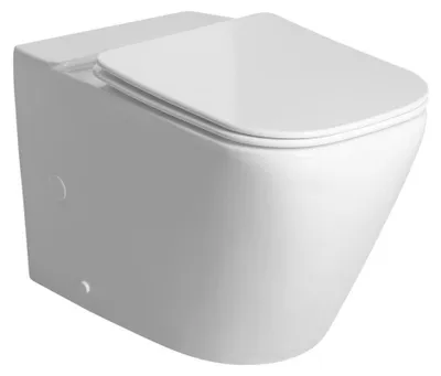 Productafbeelding van Sapho IMALA toiletpot, Vortex Rimless, 61x35,5 cm, afvoer aan de onderkant/achterkant, wit