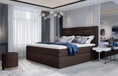 Obrázok produktu pre Boxspringová posteľ s úložným priestorom 180x200 TERIVO - hnedá