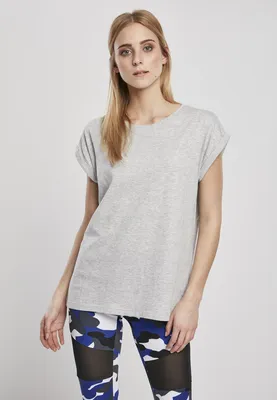 Image de Urban Classics Ladies Extended Shoulder Tee lightgrey - L