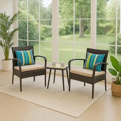 Produktbild von Gartenmöbel Set 3-teilig für Terrasse, Balkon und Wintergarten