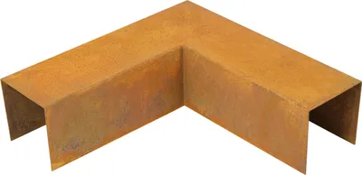 Produktbild von Cortenstahl Bordsteinkante Eckstück 20 x 6,2 x 6 cm - Pro Stück
