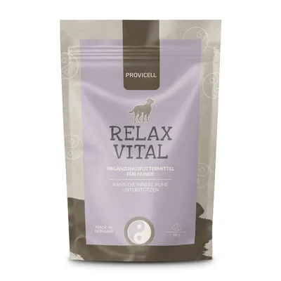 Produktbild von PROVICELL RelaxVital Pulver 60 g | Beruhigungsmittel für Hunde I Natürliche Entspannung mit Baldrian und Melisse I Mit Tierärzten entwickelt