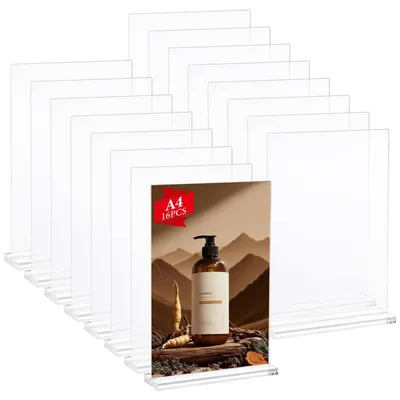 Obrázok produktu pre Stojan na tabule formátu A4 s priehľadnou základňou (16 kusov)