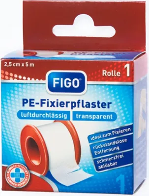 Produktbild von FIGO Wundpflaster 2,5cmx5m Fixierpflaster transparent