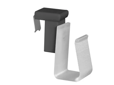 Produktbild von Fensterhaken anthrazit mit Batteriehalter, Batteriefachhalter für Dekoration/Weihnachtsbeleuchtung, Klemmbereich (Rahmenstärke/Fenstdicke) 10-27 mm