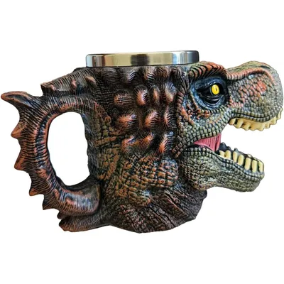 Produktbild von Dinosaurier-Kaffeebecher mit originellem Motiv – Lustige Tasse für T-Rex-Fans, als Wichtelidee für Papa, Freund, Chef, Kollegen und Männer