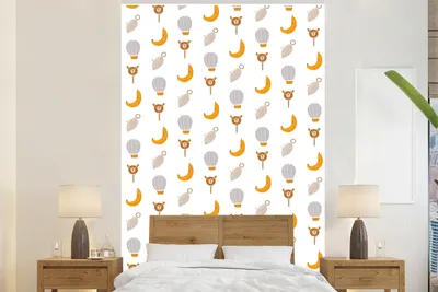 Produktbild von MuchoWow® Fototapete für Wohnzimmer oder Schlafzimmer Wandtapete Vinyl Motivtapete Illustrationen - Pastell - Muster - 225x350 cm - Schlafzimmer tapete