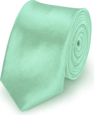 Produktbild von Krawatte Mint slim aus Polyester einfarbig uni schmale 5 cm