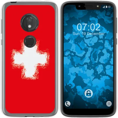 Produktbild von PhoneNatic Case kompatibel mit Motorola Moto G7 Play Silikon-Hülle WM Schweiz M10