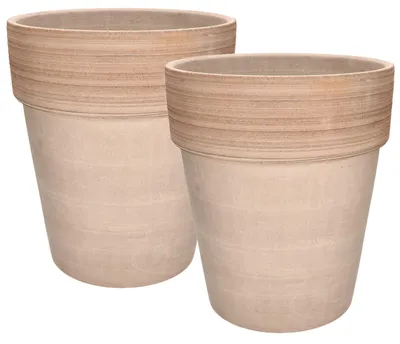 Image de KOTARBAU® Pot de fleurs, pot intérieur en céramique, diamètre 31 cm, terre cuite, lot de 2
