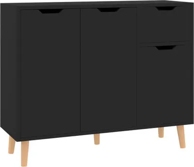 Immagine prodotto di SYFAX™ Credenza Nera 90x30x72 cm in Legno Multistrato