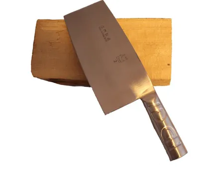 Produktbild von 013 Hackmesser China Küchenmesser Kräutermesser Edelstahl Metallgriff