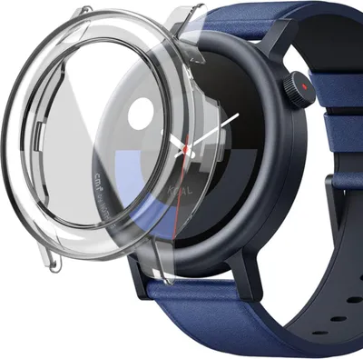 Produktbild von Strap-it Hartschalenetui mit gehärtetem Glas - Schutz mit integriertem Bildschirmschutz - passend für CMF Watch Pro 2 (transparent)