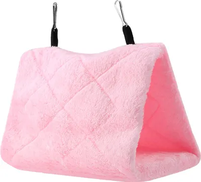 Immagine prodotto di Amaca morbida in peluche, tenda invernale per uccelli, per pappagalli domestici, rosa M