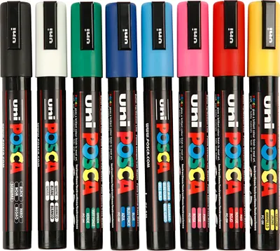 Produktbild von Uni-Ball POSCA PC-5M 8-teiliges sortiertes Starterpaket