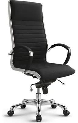Produktbild von VERSEE Montreal Bürostuhl Stoff Schwarz – ergonomischer Chefsessel, drehbarer Arbeitsstuhl mit hoher Rückenlehne, bequem gepolstert, belastbar bis 150 kg