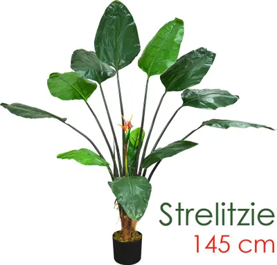 Image de Strelitzia Plante Artificielle Artificiel avec Pot 145cm Decovego