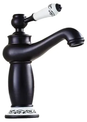 Productafbeelding van Wasbakarmatuur, elegant design, hoge doorstroomsnelheid, zwart, messing