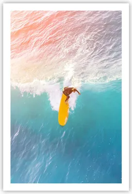 Produktbild von Poster - Poster ohne Rahmen - Surfen Welle Licht - 61x91,5 cm - Wand Bild - Wanddeko - Wandbilder - Kunstposter - Wandposter - Bilder - Kunstdruck - Wanddekoration - Wandbild - P2XPA61x91-4409