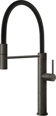 Produktbild von Gessi Semi-pro Einhebelmischer Gessi316 Meccanica 60012 707 47,8 cm Black Metal Brushed PVD