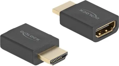 Produktbild von Delock High Speed HDMI with Ethernet Adapter Stecker zu Buchse 8K 60 Hz schwarz