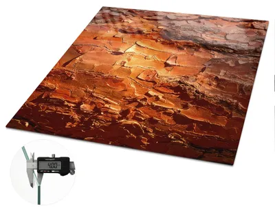 Produktbild von Glas Tischplatte 60x60 cm – Tischauflage aus gehärtetem Glas – Glasplatte für Esstisch – Küchentischplatte aus Glas – Tischschutz Glas modern – Dekorative Glasplatte – Pflegeleichte Glastischplatte – Sicherheitsglas Tischplatte – Baumtextur, KI-generiertes Bild