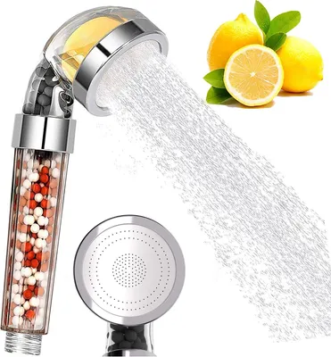 Immagine prodotto di Doccia ionica portatile con vitamina C - Soffione doccia a risparmio idrico