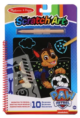 Imagen del producto de Melissa & Doug, set de dibujo para rascar "Patrulla Canina", diseño de Chase