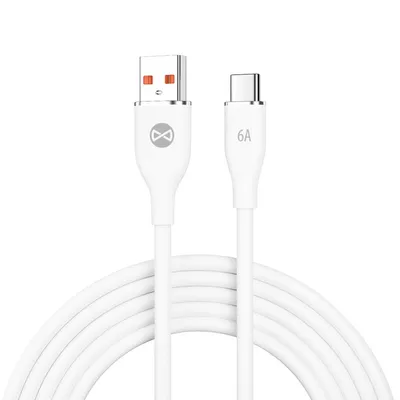 Produktbild von Forever Ladekabel / Datenkabel USB - USB-C 1,0 m 6A Weiß