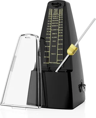 Produktbild von Mechanisches Metronom mit Glocke, klassische Pyramidenform, Beat 0, 2, 3, 4, 6, Tempobereich, hohe Präzision - Lehrmittel zur Rhythmusregulierung