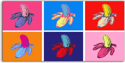Produktbild von Coloray Acrylbild 140x70  Wandbild Acrylbilder Zeitgenössisch Pop Art Stil Bananen