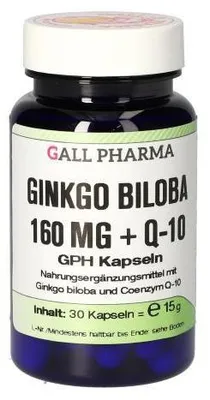 Obrázek produktu pro Ginkgo Biloba 160 mg+Q10 Gph Capsules 30 kapslí