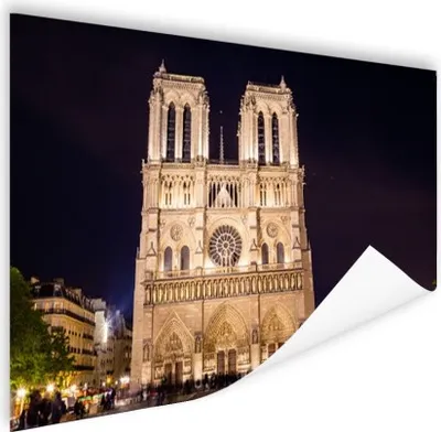 Produktbild von MuchoWow® Poster Paris - Notre Dame - Nacht 60x40 cm - Schlafzimmerdekoration