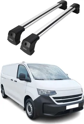 Image de Barres de toit Elegance pour Volkswagen T7 2024-2025 ABE Argente Alu 2pièces