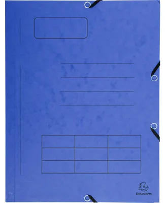 Produktbild von Exacompta 50x Sammelmappe + Gummizug 3 Klappen Index Karton A4 sortiert 55360E