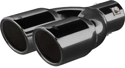 Produktbild von Simoni Racing TRX/18N Auspuffblende Endrohr Blende Ø76mm 230mm Rund V-Form Schwarz Edelstahl