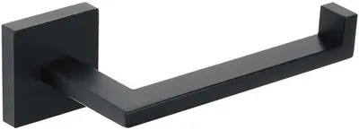 Obrázek produktu pro Držák na toaletní papír z nerezové oceli, 15 cm, černý, nástěnný