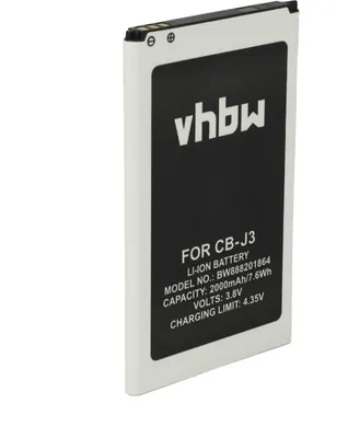 Produktbild von vhbw Akku kompatibel mit Cubot J3 Handy Smartphone Telefon (2000 mAh, 3,8 V, Li-Ion)