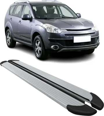 Image de Marchepieds Latéraux pour Citroen C-Crosser 2007-2013 Aluminium Argent 2Pcs