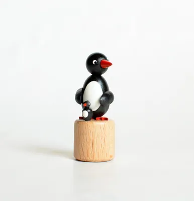 Obrázok produktu pre Drevená hračka váhavá figúrka tučniaka Výška = 7,5 cm NOVINKA