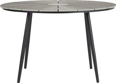 Produktbild von Dance Gartentisch Ø120 cm, schwarz und hellgrau.