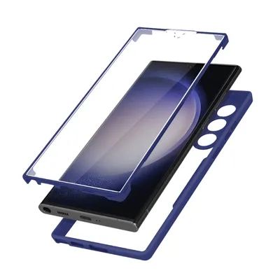Produktbild von Avizar, Hülle 360° für Galaxy S23 Ultra Hybrid Stoßfest und Stabil, Blau