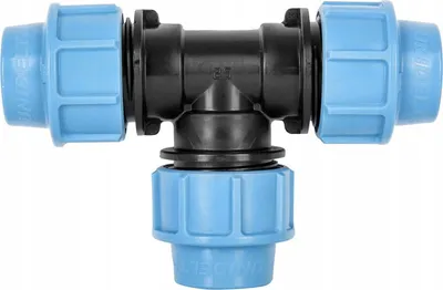 Produktbild von Unidelta | PE-T-Stück 25×25×25 mm - Schwarz - Hochwertige Verbindung - Für Wasserinstallationen