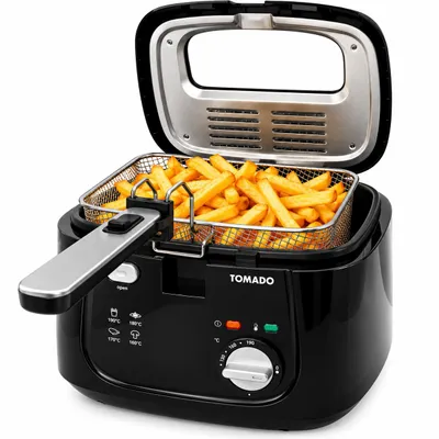 Produktbild von Tomado TDF2501B Fritteuse 2,5 Liter - Anti-Geruchsfilter - 1800 Watt
