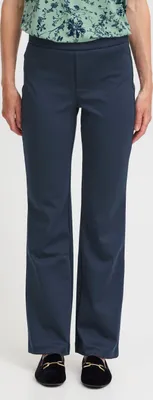 Image de Fransa FRBLAZER Pantalon pour femme en tissu, pantalon long, poches arrière, taille élastiquée, coupe classique