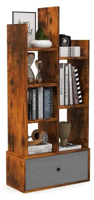Produktbild von Bücherregal Standregal mit Schublade Braun 53 x 24 x 118 cm