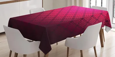 Immagine prodotto di ABAKUHAUS Tovaglia magenta, damasco con motivi geometrici in stile romantico, design vintage, stampa artistica, 140 x 240 cm, rosa shocking fucsia