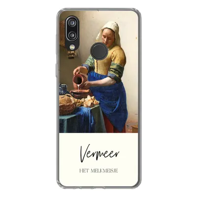 Produktbild von MuchoWow® Handyhülle Schutzhülle Hülle für Huawei P20 Lite (2020) Kunst - Milchmädchen - Vermeer Silikon Softcase Handy Hülle - Kartenhalter